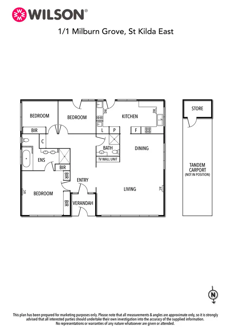 Floorplan of Homely apartment listing, 1/1 Milburn Grove, St Kilda East VIC 3183