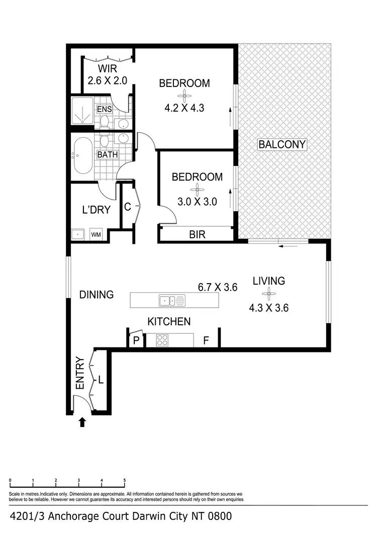 Floorplan of Homely unit listing, 4201/3 Anchorage Court, Darwin City NT 800