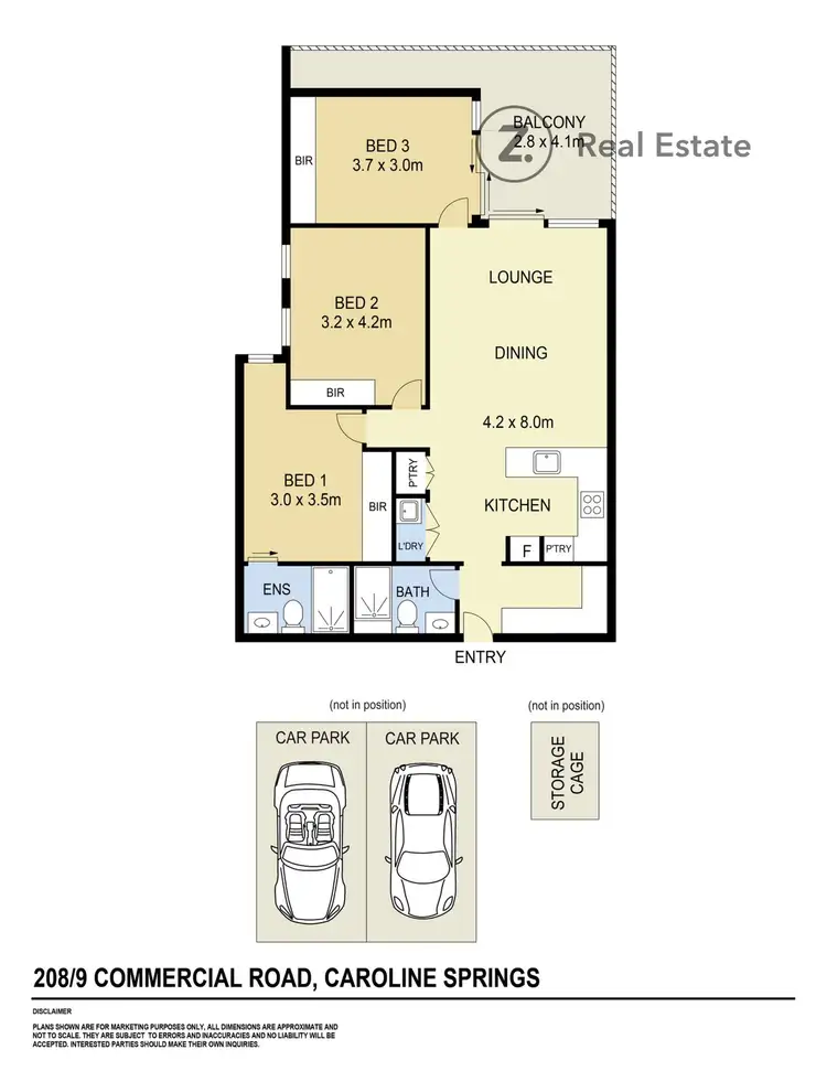 Floorplan of Homely apartment listing, 208/9 Commercial Road, Caroline Springs VIC 3023