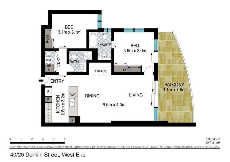 Floorplan of Homely unit listing, 40/20 Donkin Street, West End QLD 4101
