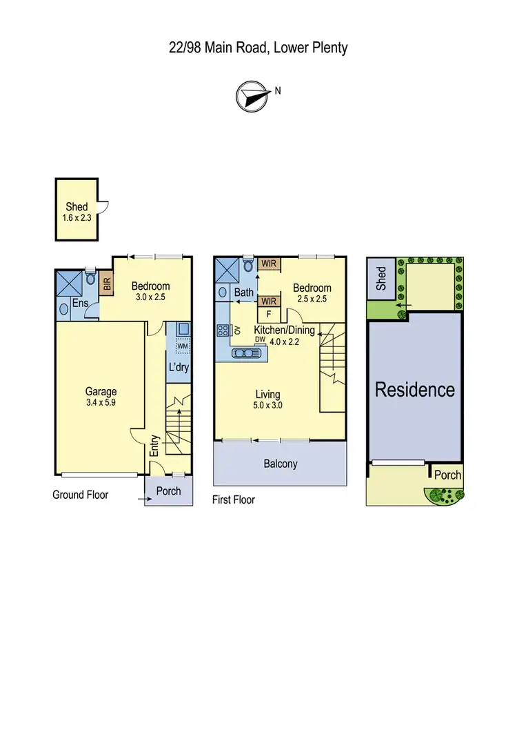 Floorplan of Homely townhouse listing, 22/98 Main Road, Lower Plenty VIC 3093