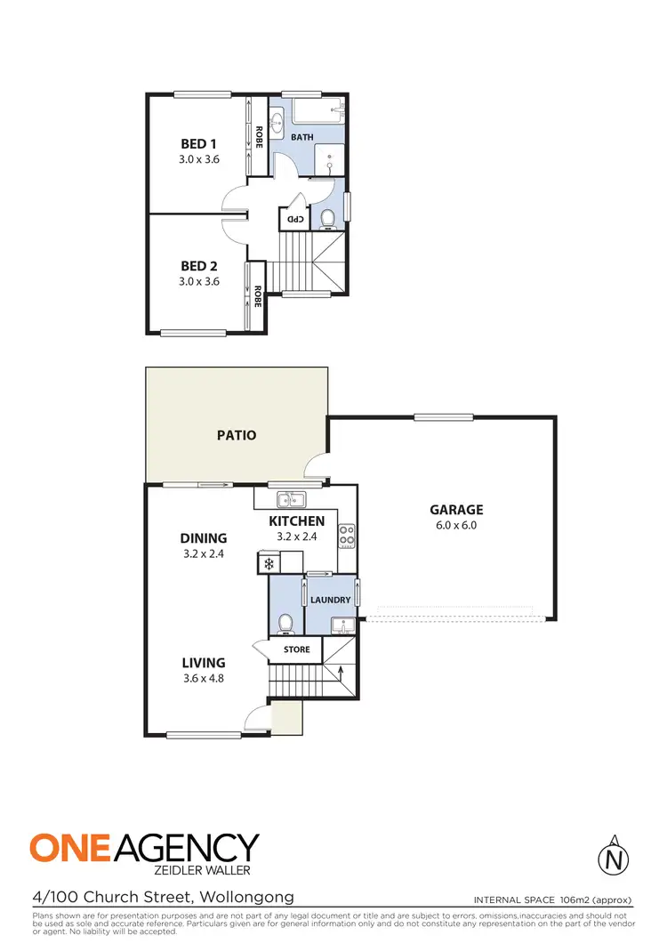 Floorplan of Homely townhouse listing, 4/100-102 Church Street, Wollongong NSW 2500