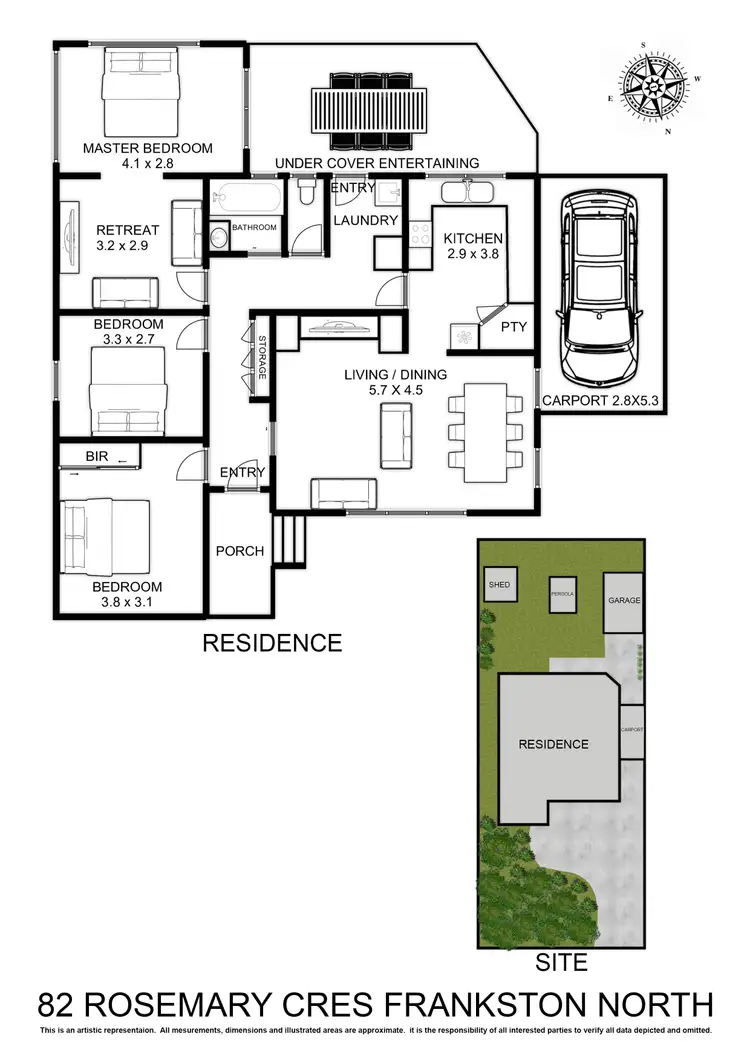 Floorplan of Homely house listing, 82 Rosemary Crescent, Frankston North VIC 3200