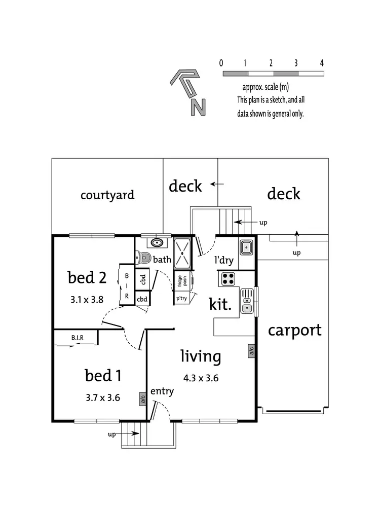 Floorplan of Homely unit listing, 4/9 Fortuna Avenue, Croydon VIC 3136