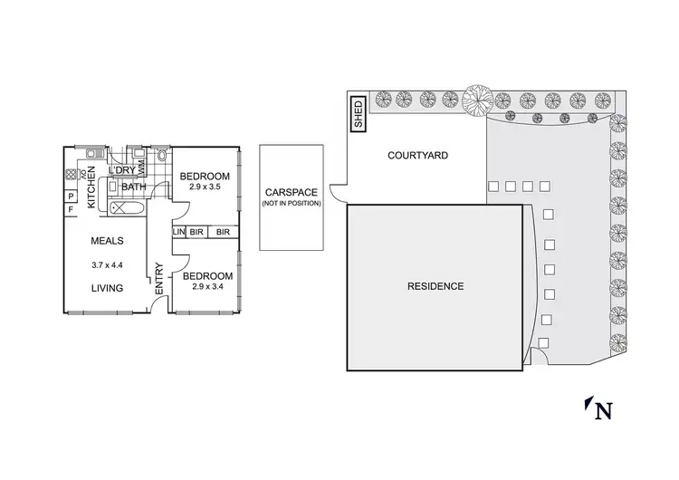 Floorplan of Homely unit listing, 1/25 Woodbine Grove, Chelsea VIC 3196