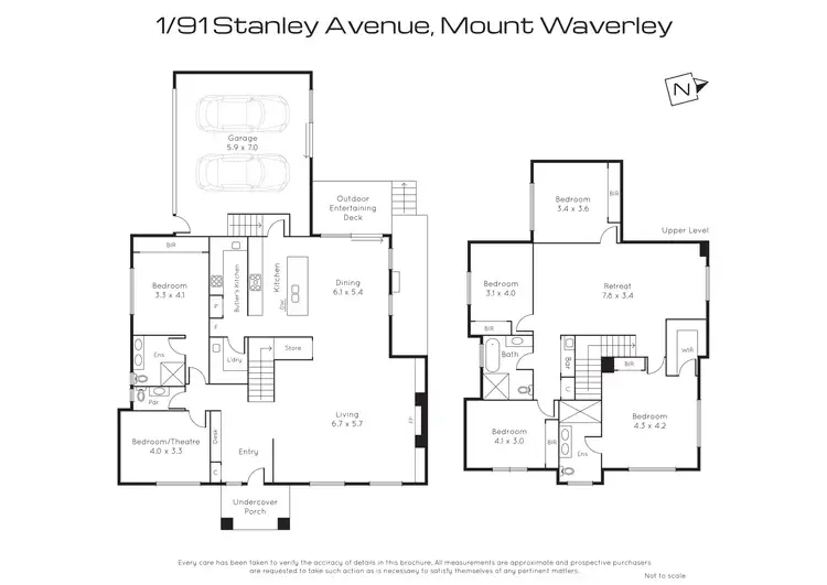 Floorplan of Homely townhouse listing, 1/91 Stanley Avenue, Mount Waverley VIC 3149