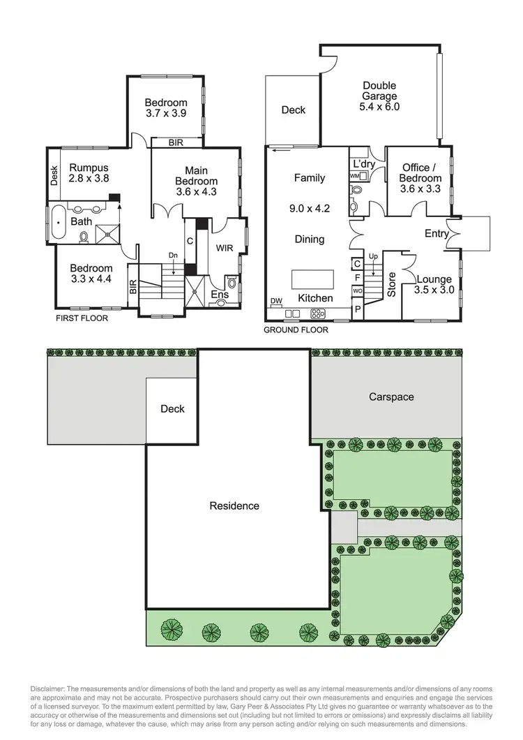 Floorplan of Homely townhouse listing, 45 Whitmuir Road, Mckinnon VIC 3204