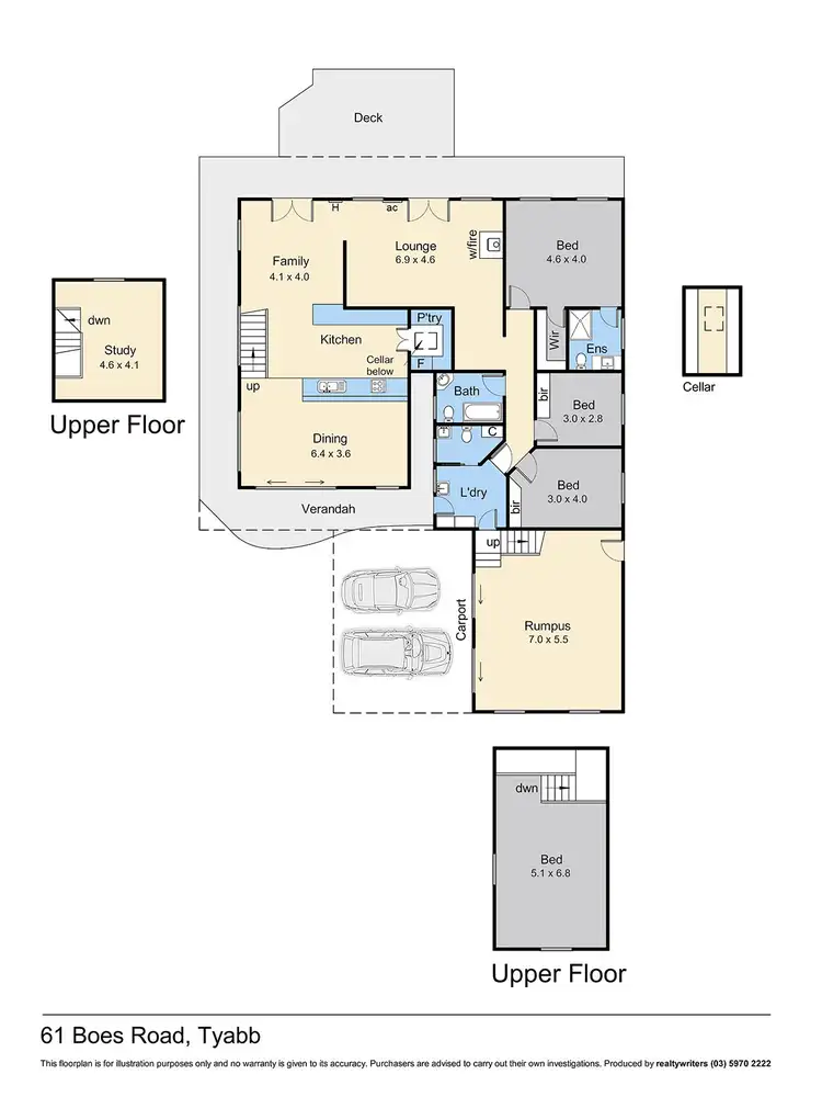 Floorplan of Homely rural property listing, 61 Boes Road, Tyabb VIC 3913