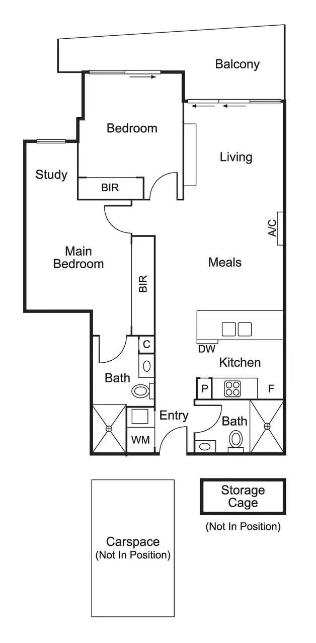 Floorplan of Homely apartment listing, 206/28 Jersey Parade, Carnegie VIC 3163