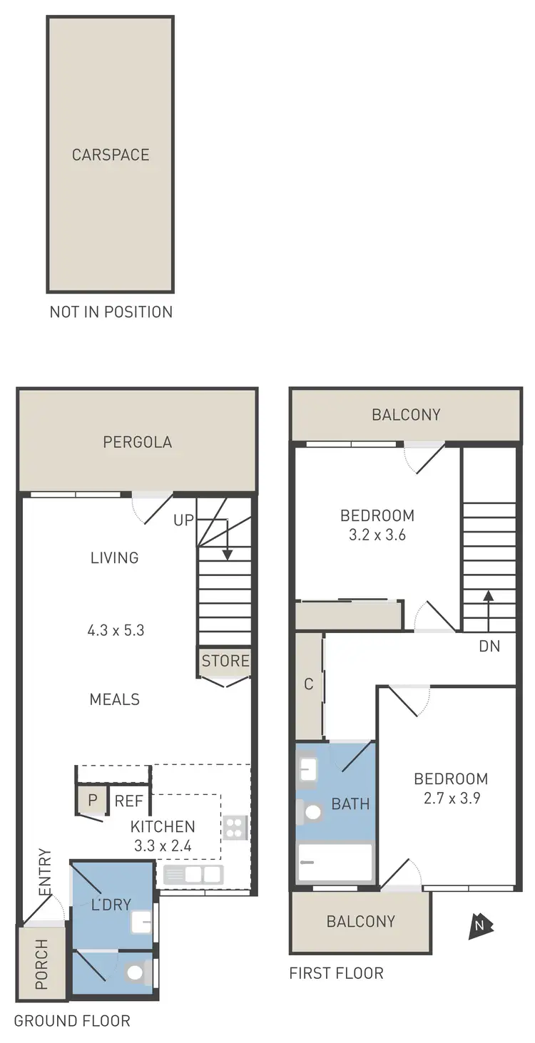 Floorplan of Homely townhouse listing, 1/5 Fabian Court, Maribyrnong VIC 3032