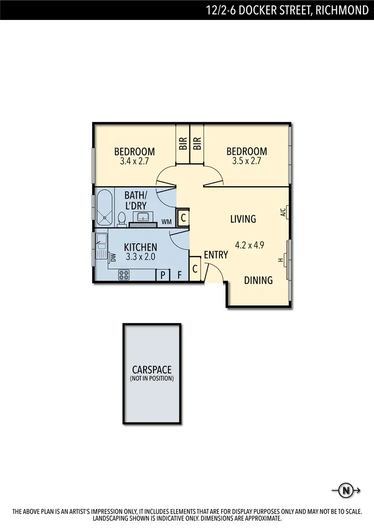 Floorplan of Homely apartment listing, 12/2-6 Docker Street, Richmond VIC 3121