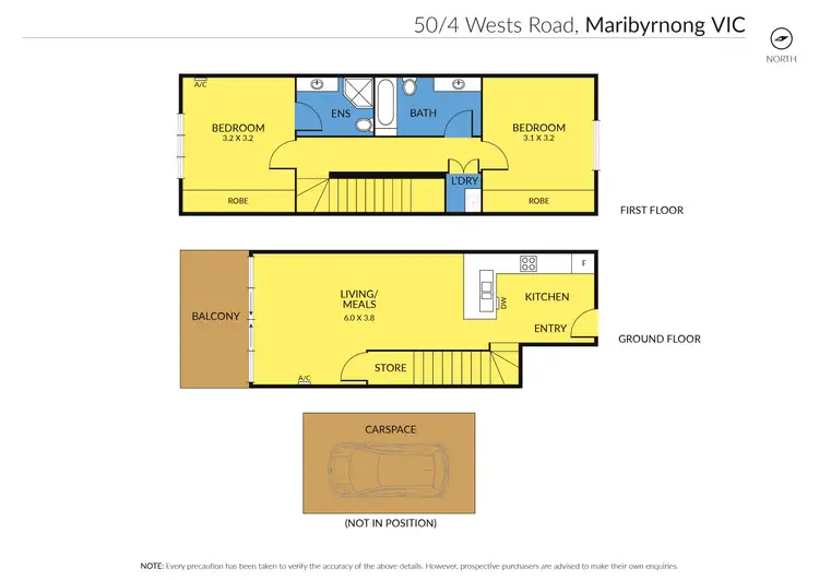 Floorplan of Homely townhouse listing, 50/4 Wests Road, Maribyrnong VIC 3032