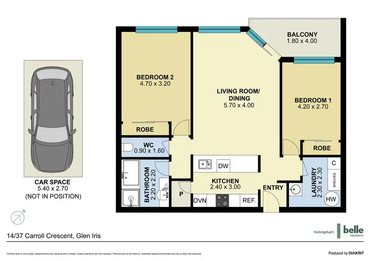 Floorplan of Homely unit listing, 14/37 Carroll Crescent, Glen Iris VIC 3146