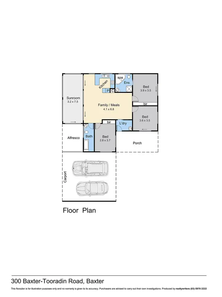 Floorplan of Homely rural property listing, 300 Baxter-Tooradin Road, Baxter VIC 3911