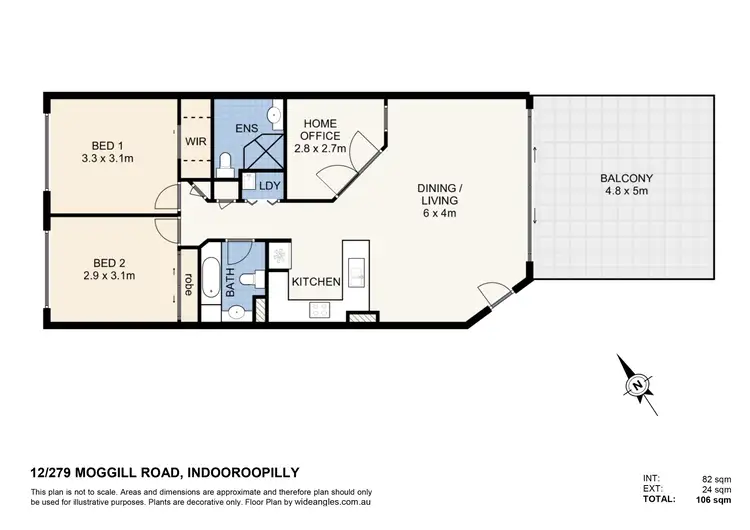 Floorplan of Homely unit listing, 12/279 Moggill Road, Indooroopilly QLD 4068