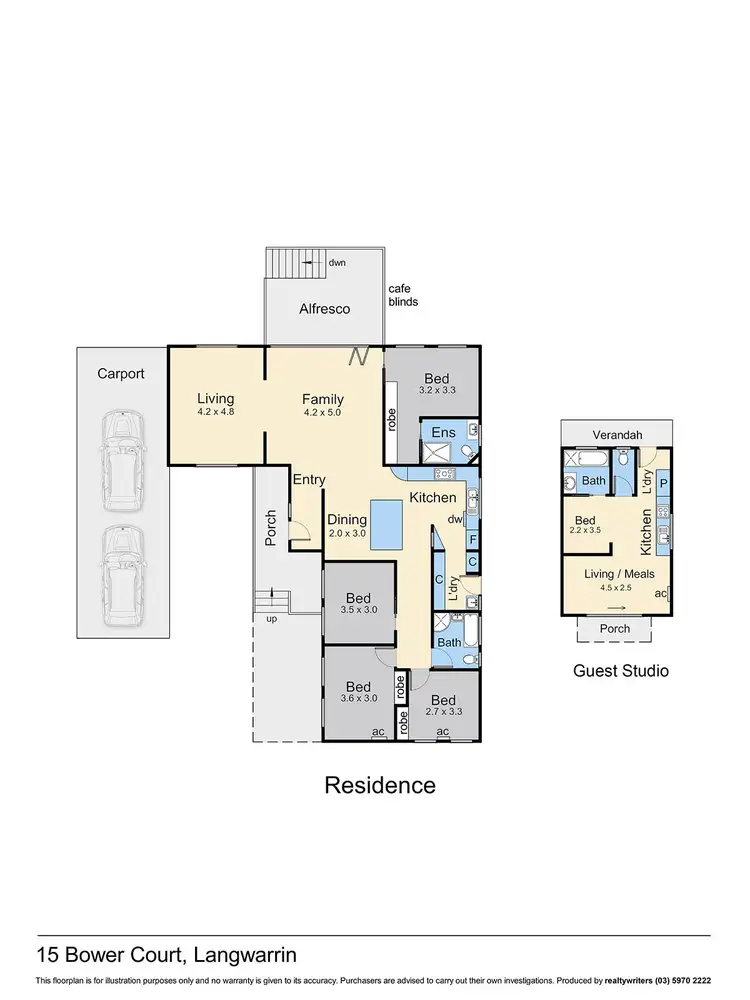 Floorplan of Homely house listing, 15 Bower Court, Langwarrin VIC 3910