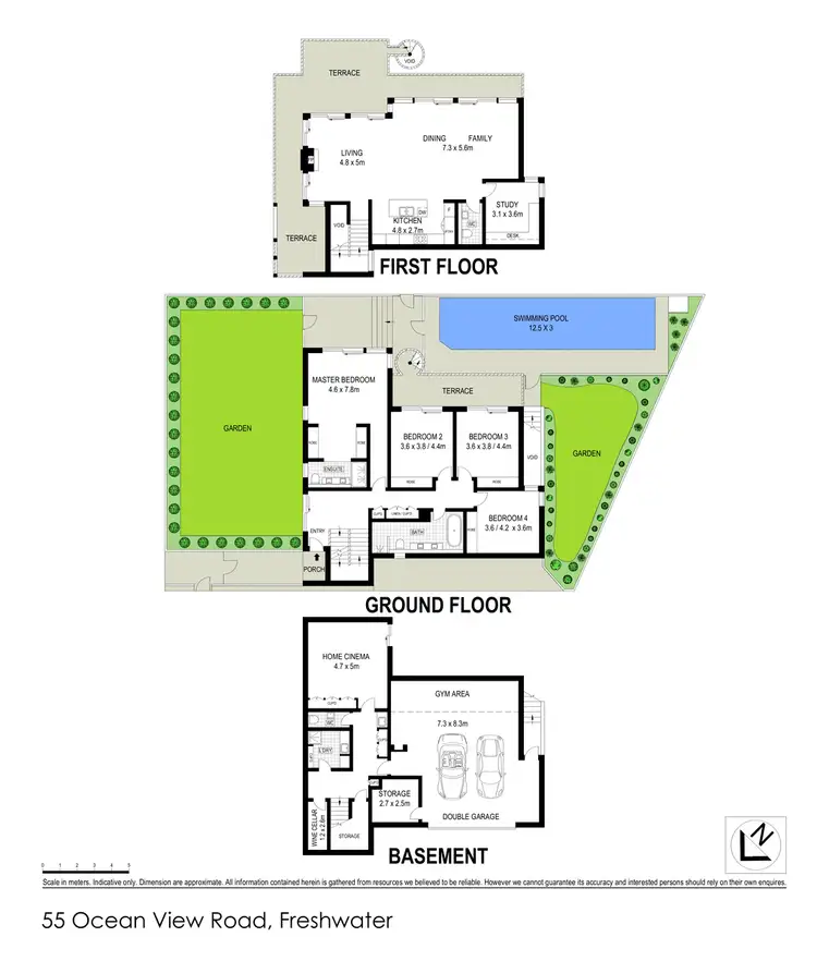 Floorplan of Homely house listing, 55 Ocean View Road, Freshwater NSW 2096