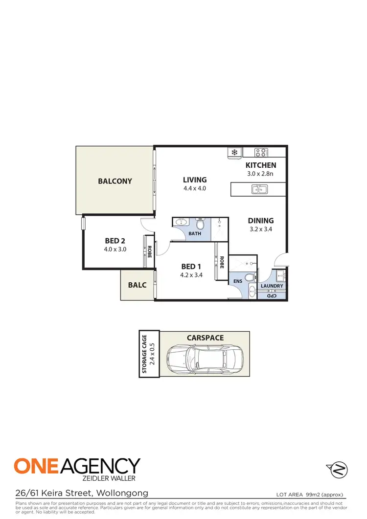 Floorplan of Homely apartment listing, 26/61 Keira Street, Wollongong NSW 2500