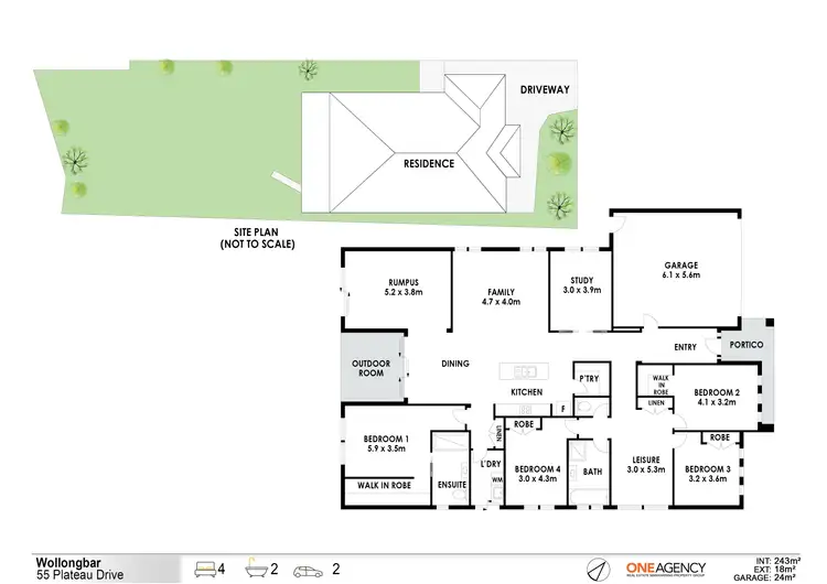 Floorplan of Homely house listing, 55 Plateau Drive, Wollongbar NSW 2477