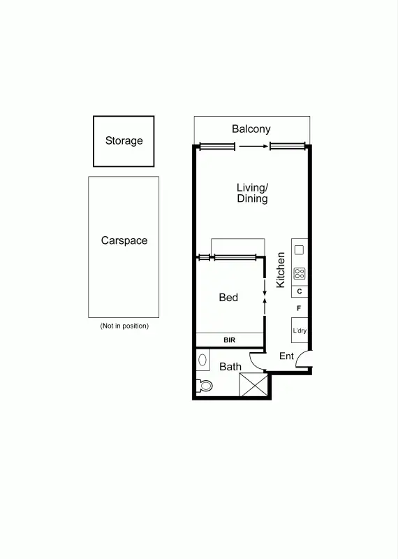 Floorplan of Homely apartment listing, 205/141-145 Roden Street, West Melbourne VIC 3003