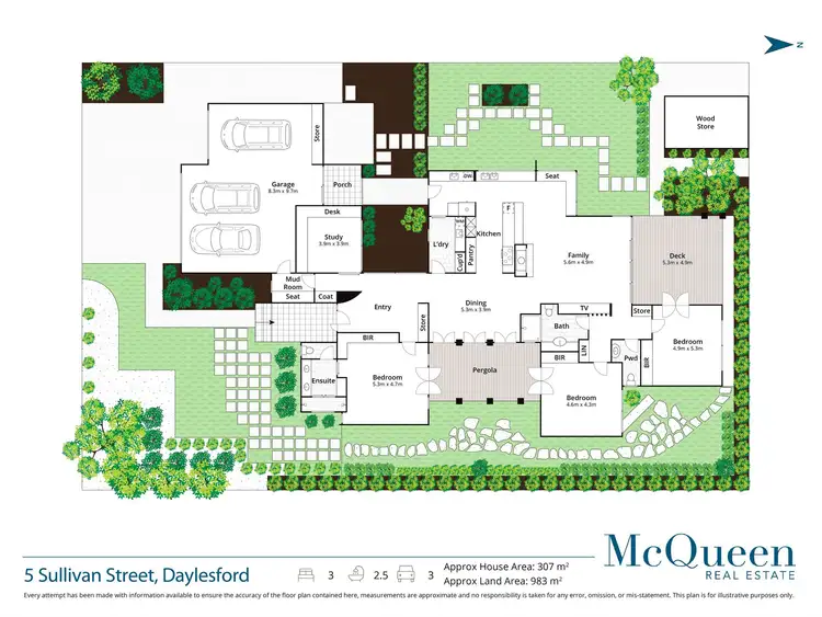 Floorplan of Homely house listing, 5 Sullivan Street, Daylesford VIC 3460