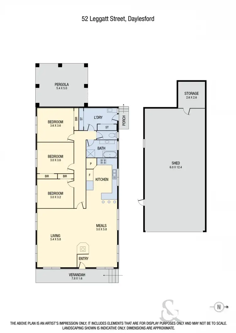 Floorplan of Homely house listing, 52 Leggatt Street, Daylesford VIC 3460