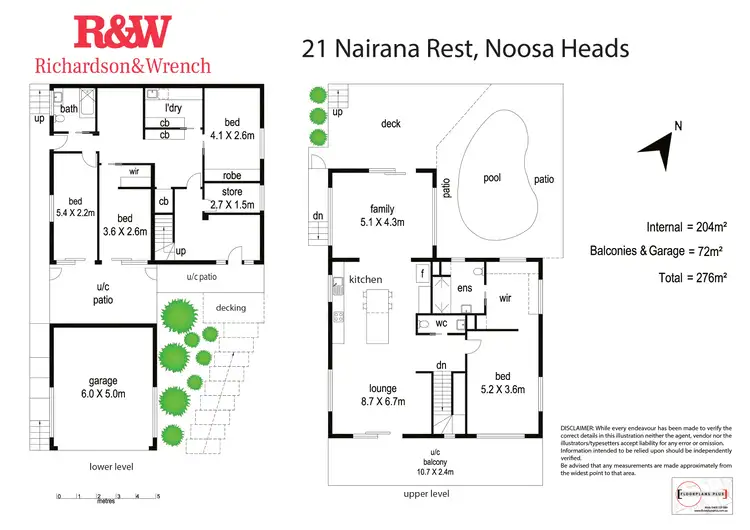Floorplan of Homely house listing, 21 Nairana Rest, Noosa Heads QLD 4567