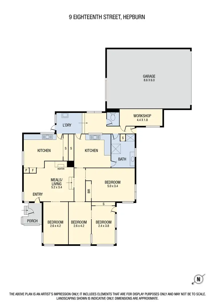 Floorplan of Homely house listing, 9 Eighteenth Street, Hepburn VIC 3461