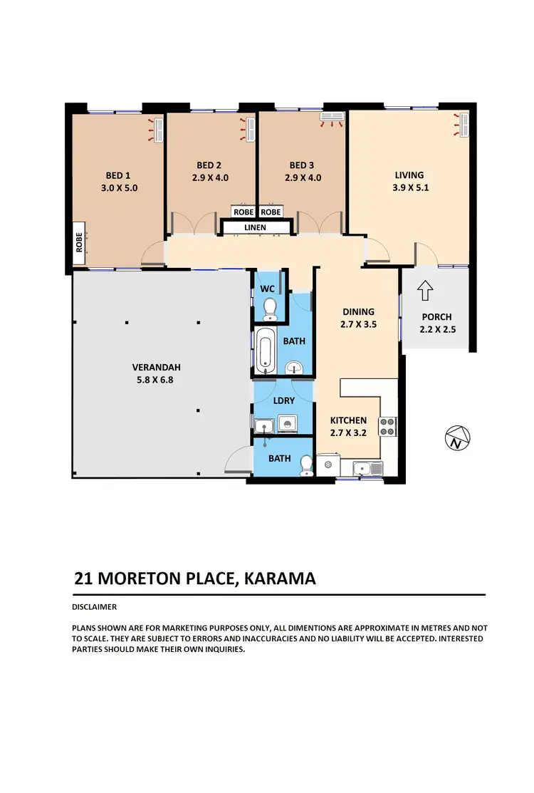 Floorplan of Homely house listing, 21 Moreton Place, Karama NT 812