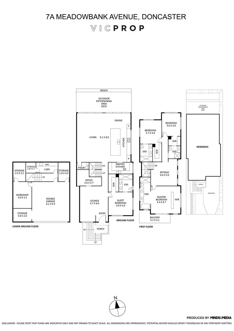 Floorplan of Homely townhouse listing, 7A Meadowbank Avenue, Doncaster VIC 3108