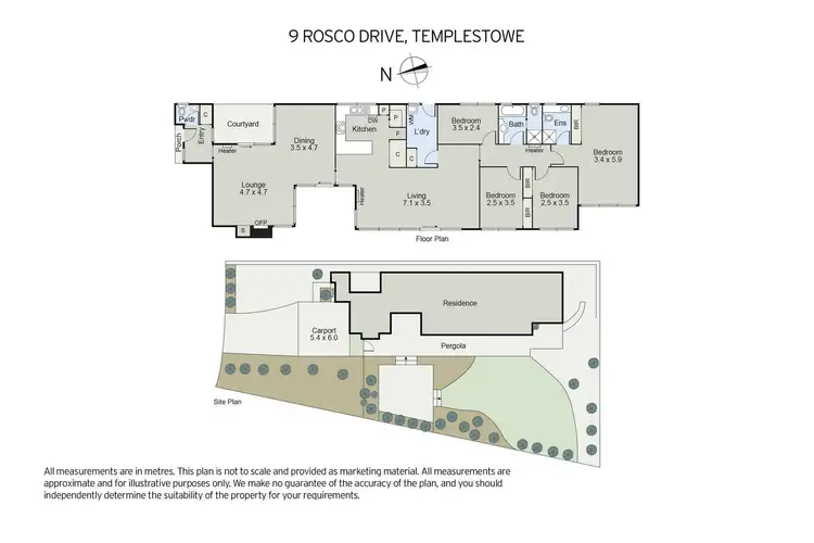 Floorplan of Homely house listing, 9 Rosco Drive, Templestowe VIC 3106