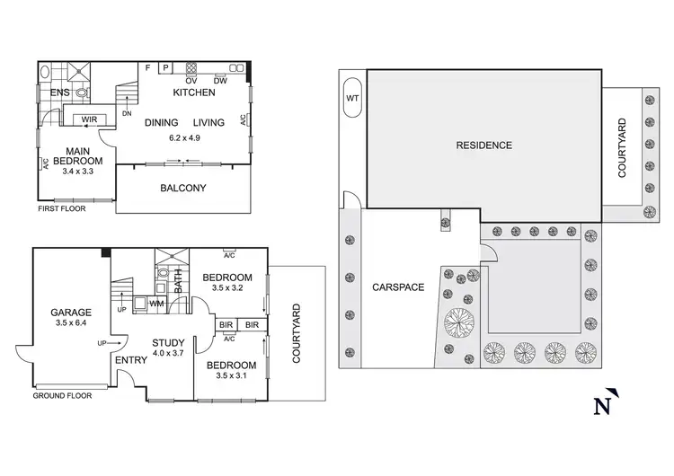 Floorplan of Homely townhouse listing, 1/19 Northcliffe Road, Edithvale VIC 3196