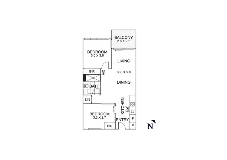 Floorplan of Homely apartment listing, 514/15 Bond Street, Caulfield North VIC 3161