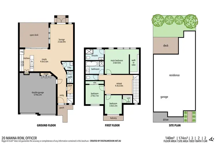 Floorplan of Homely house listing, 20 Manna Row, Officer VIC 3809