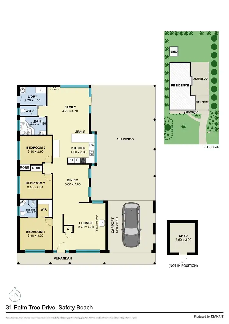 Floorplan of Homely house listing, 31 Palm Tree Drive, Safety Beach VIC 3936