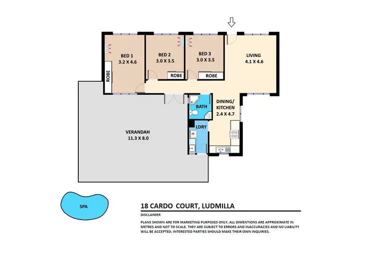Floorplan of Homely house listing, 18 Cardo Court, Ludmilla NT 820
