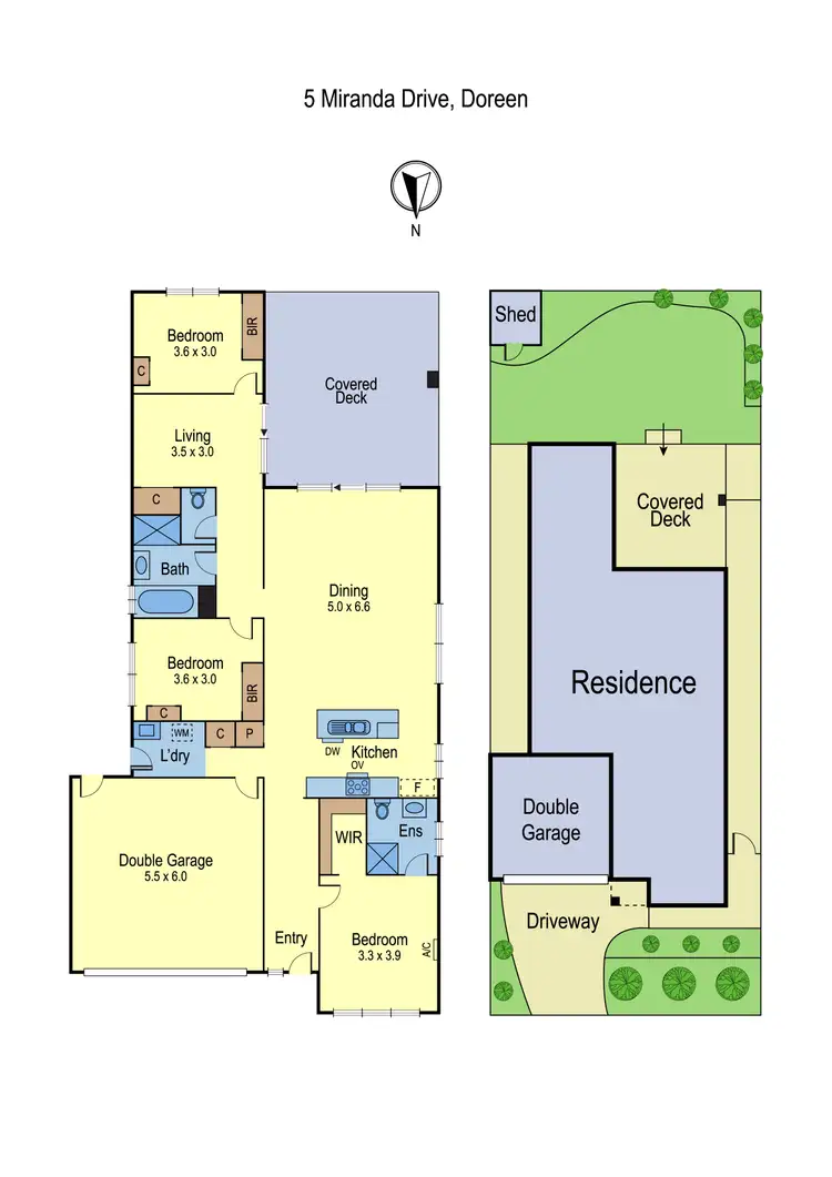 Floorplan of Homely house listing, 5 Miranda Drive, Doreen VIC 3754