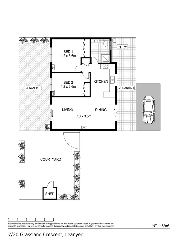 Floorplan of Homely unit listing, 7/20 Grassland Crescent, Leanyer NT 812