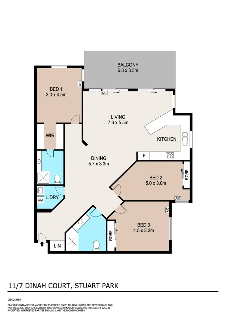 Floorplan of Homely unit listing, 11/7 Dinah Court, Stuart Park NT 820