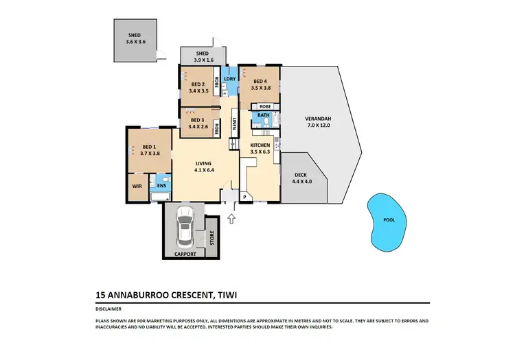 Floorplan of Homely house listing, 15 Annaburroo Crescent, Tiwi NT 810