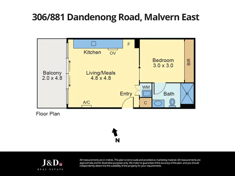 Floorplan of Homely apartment listing, 306/881 Dandenong Road, Malvern East VIC 3145