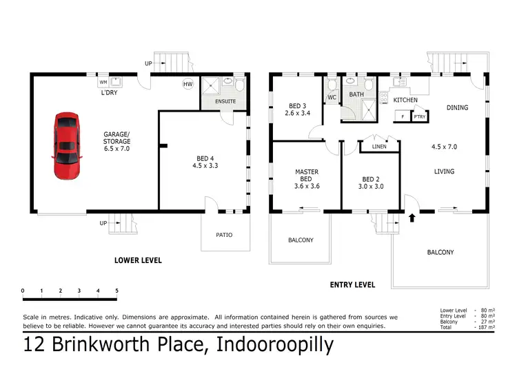 Floorplan of Homely house listing, 12 Brinkworth Place, Indooroopilly QLD 4068