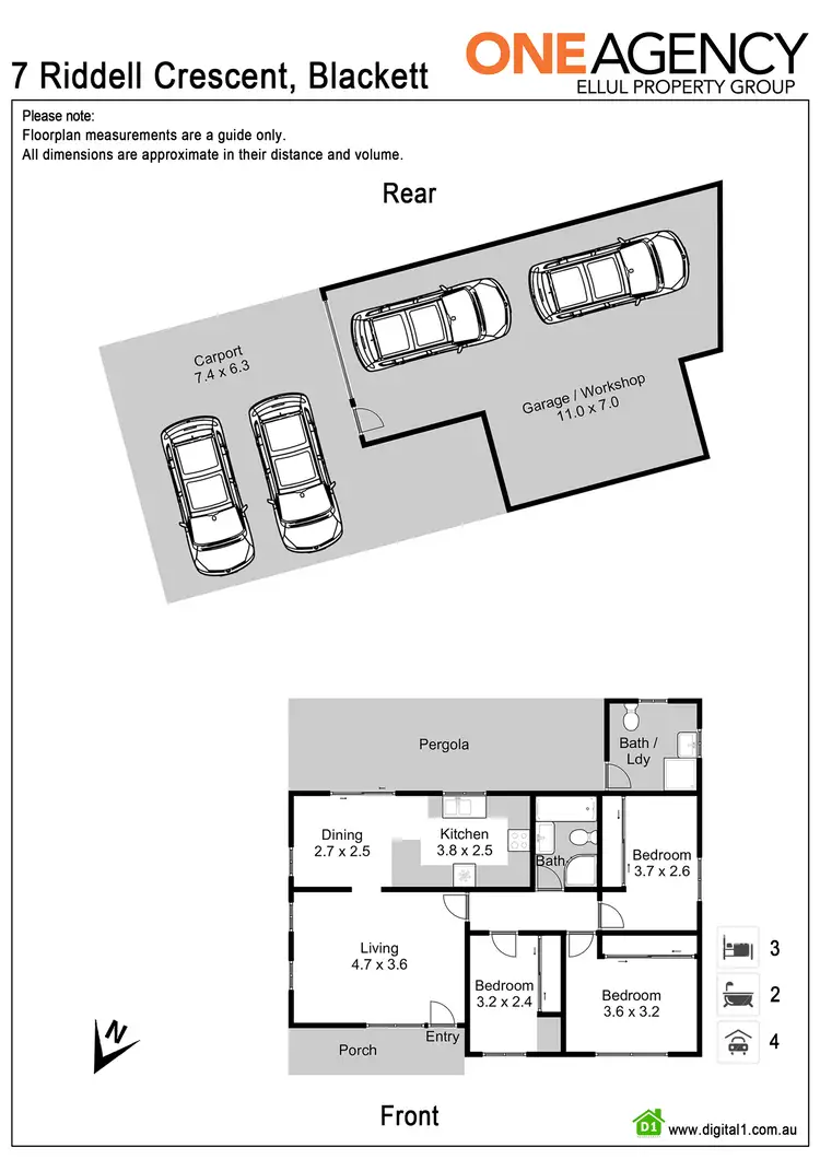 Floorplan of Homely house listing, 7 Riddell Crescent, Blackett NSW 2770