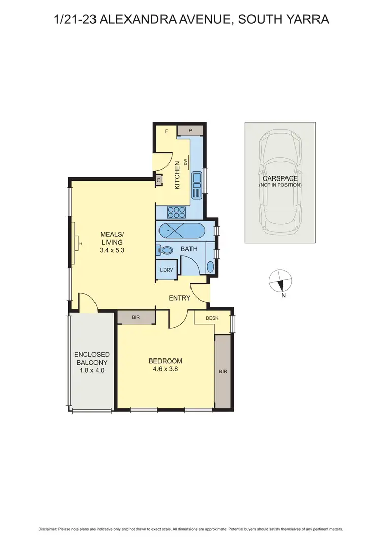 Floorplan of Homely apartment listing, 1/21-23 Alexandra Avenue, South Yarra VIC 3141