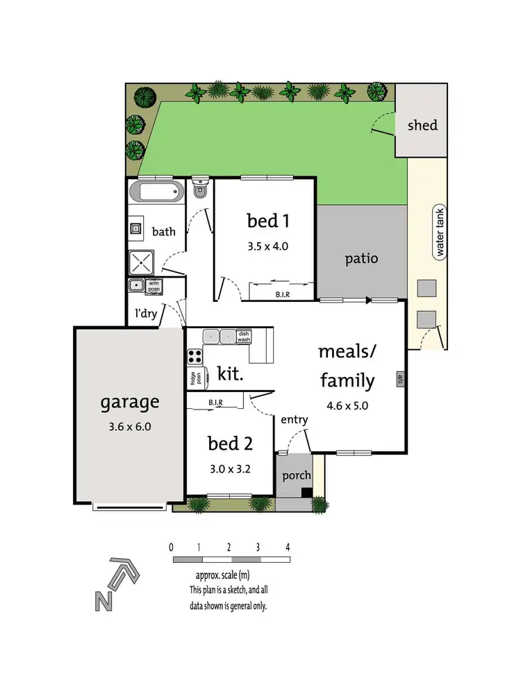 Floorplan of Homely unit listing, 2/29 Tulip Crescent, Boronia VIC 3155