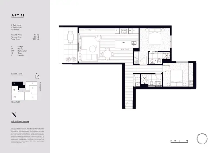 Floorplan of Homely apartment listing, 11/43-47 Simpson Street, Northcote VIC 3070