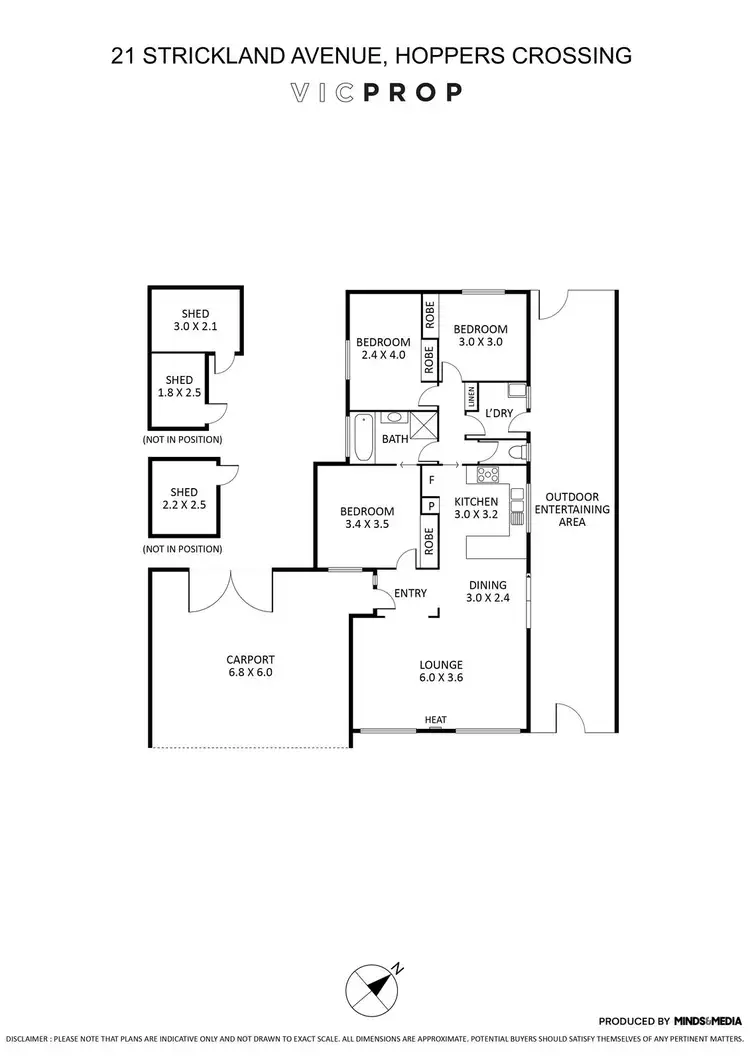 Floorplan of Homely house listing, 21 Strickland Avenue, Hoppers Crossing VIC 3029