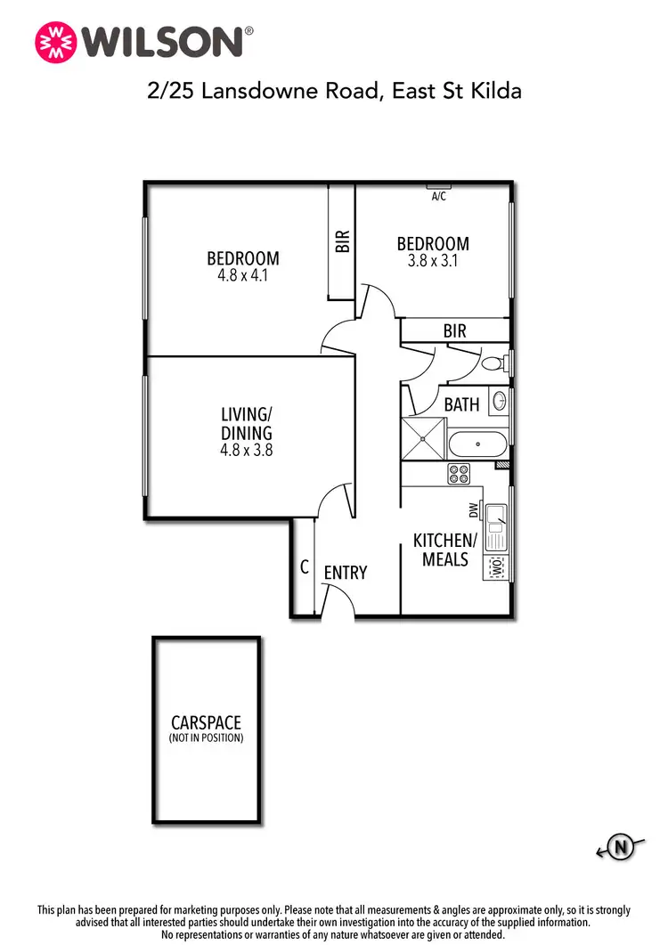 Floorplan of Homely apartment listing, 2/25 Lansdowne Road, St Kilda East VIC 3183