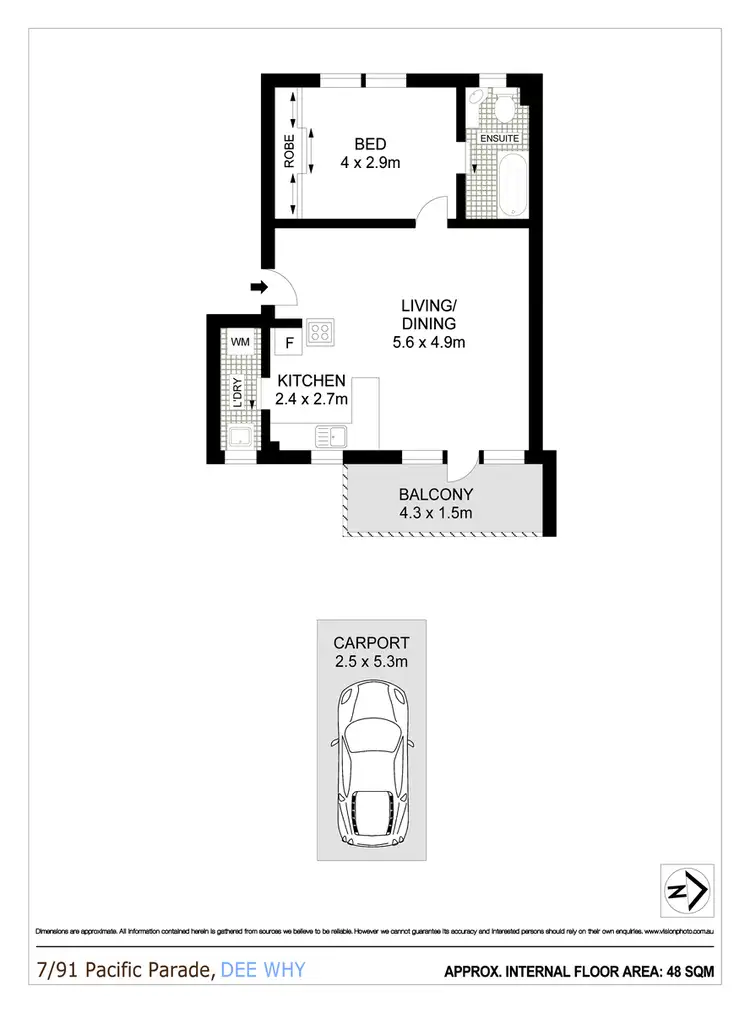 Floorplan of Homely apartment listing, 7/91 Pacific Parade, Dee Why NSW 2099
