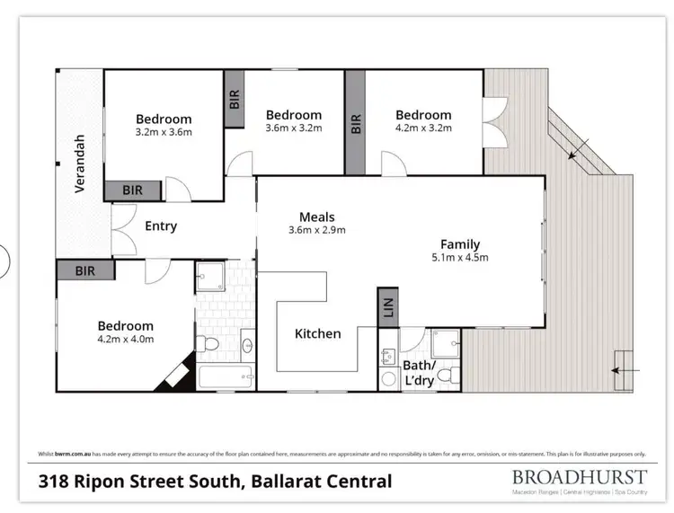 Floorplan of Homely house listing, 318 Ripon Street, Ballarat Central VIC 3350